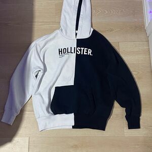 Hollister Two-Tone Black and White Hoodie